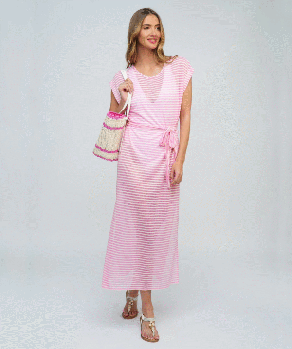 Beach Cover‑Up Maxi Dress pink